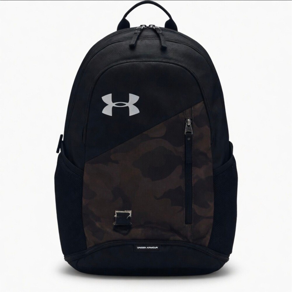 Under Armour UA Hustle Backpack Black Camo | Laptop School Gym Bag | UA Storm